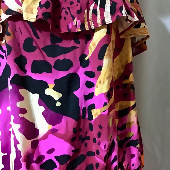 Lane Bryant Spaghetti Strap Print Flounce Camisole - Picture 8 of 8